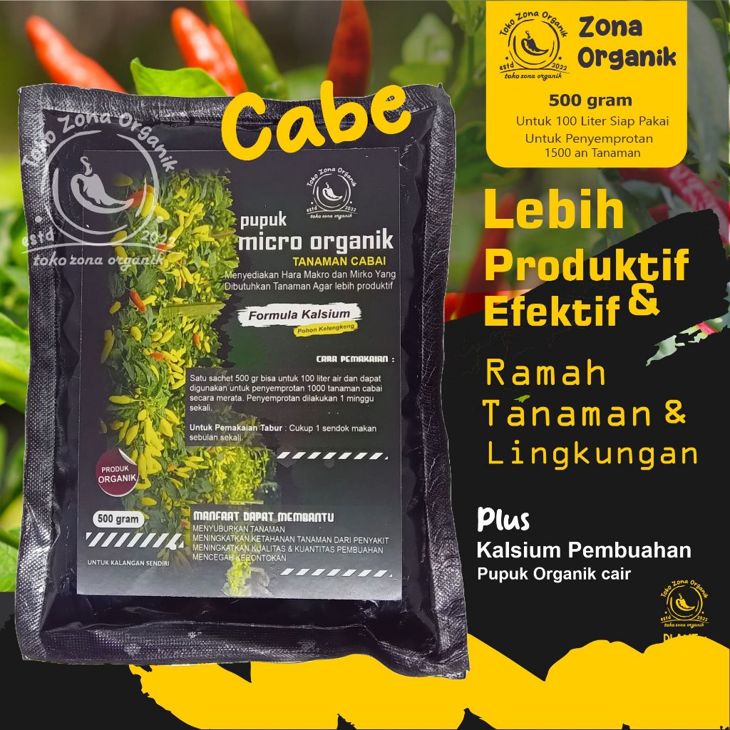 Pupuk Booster Cabai Pupuk Organik Perangsang Serbuk Terbaik Ampuh Agar Cepat Berbuah Lebat kualitas 