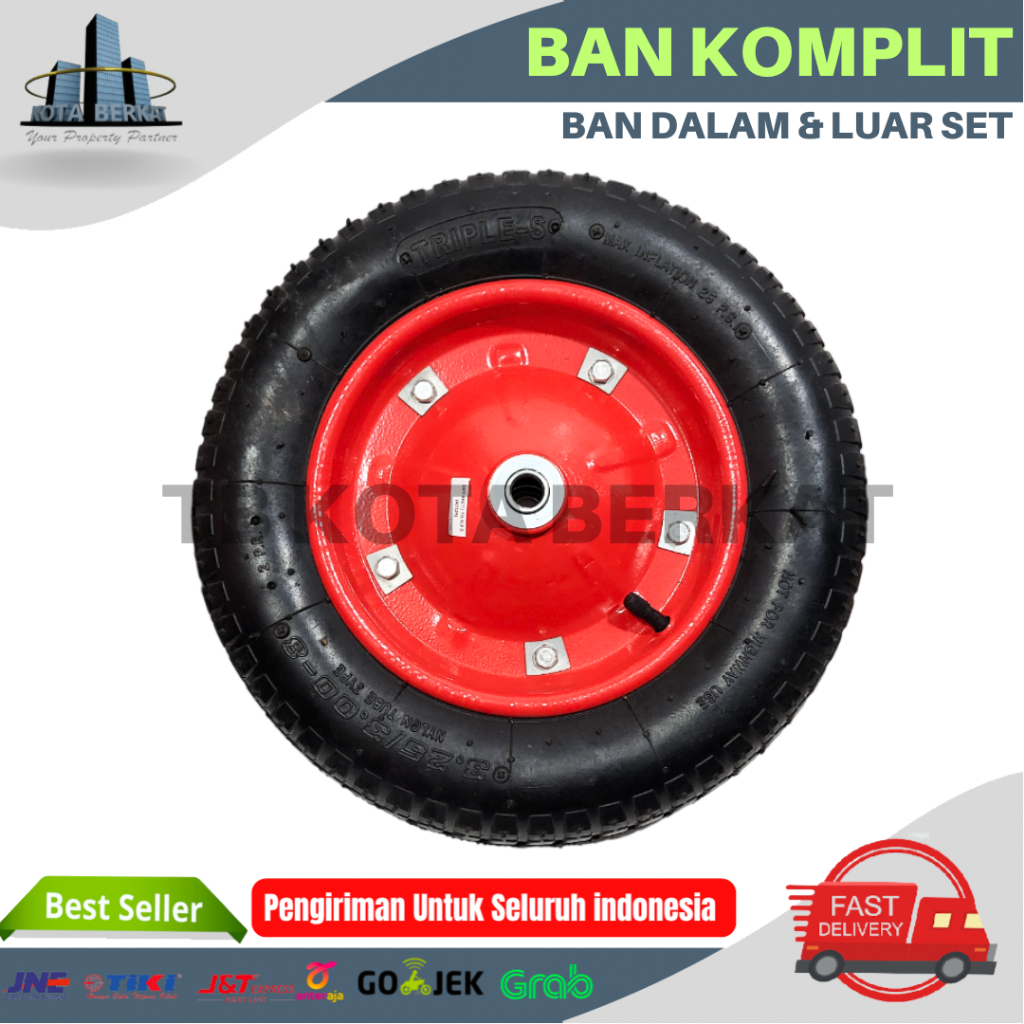 RODA BAN GEROBAK KOMPLIT 1 SET