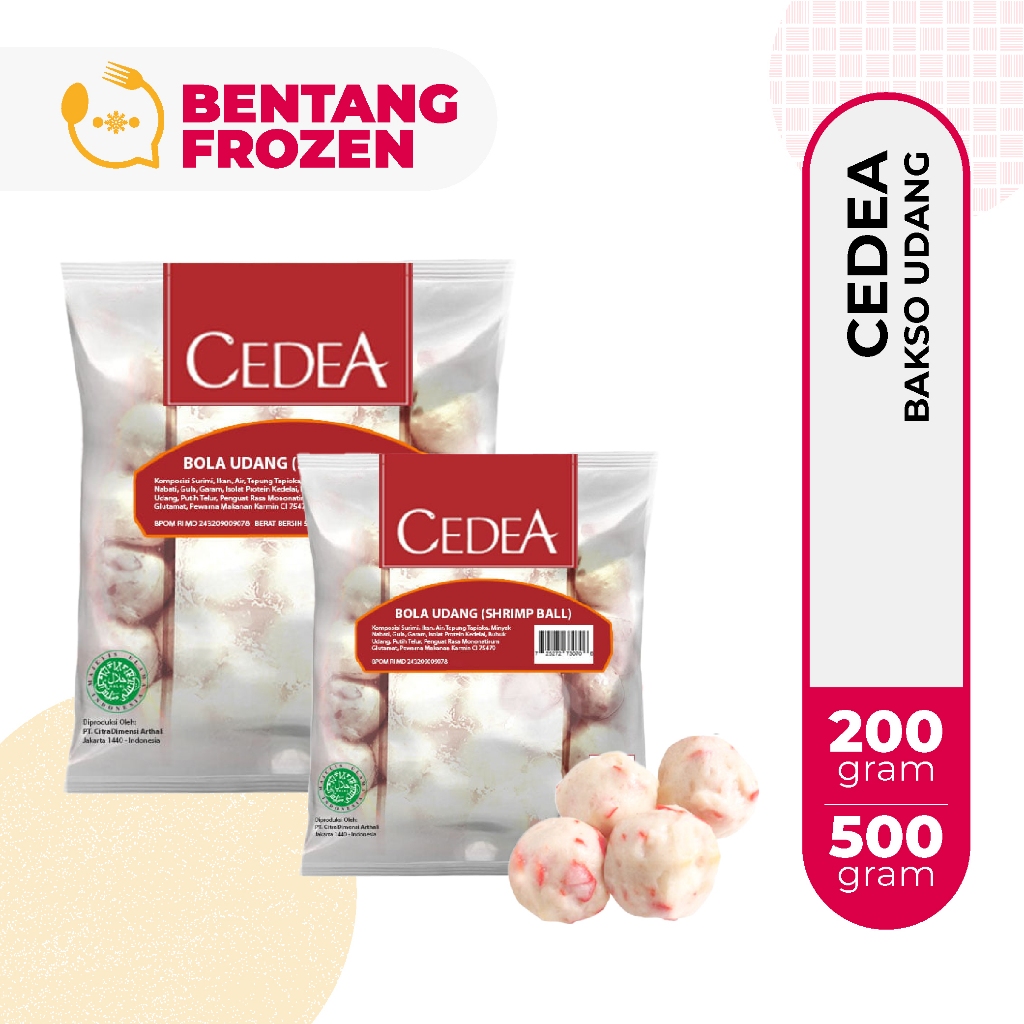 

Cedea Bola Udang 200gr - 500gr / Bakso Udang / Baso Udang