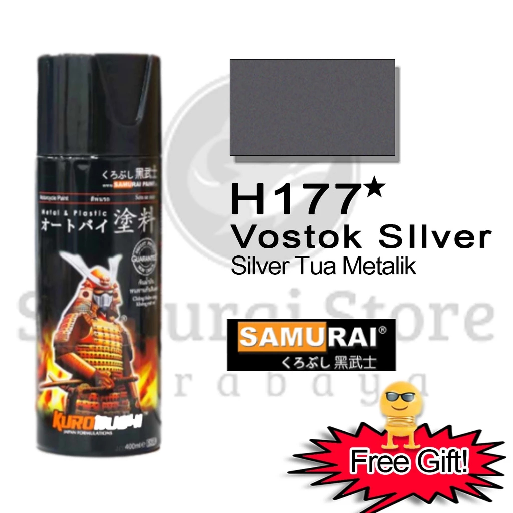 Samurai Paint Honda Vostok Silver H177 ☆  Silver Metalik 400 ml - Cat Semprot Pilox Aerosol