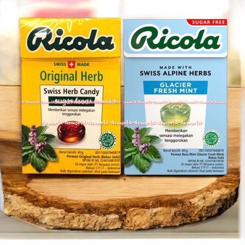 

Ricola Original Herb 27.9gr Glacier Fresh Mint Candy Sugar Free Permen Rikola Penyegar Pelega Tenggorokan Tanpa Gula Bebas Swiss Herb Candy