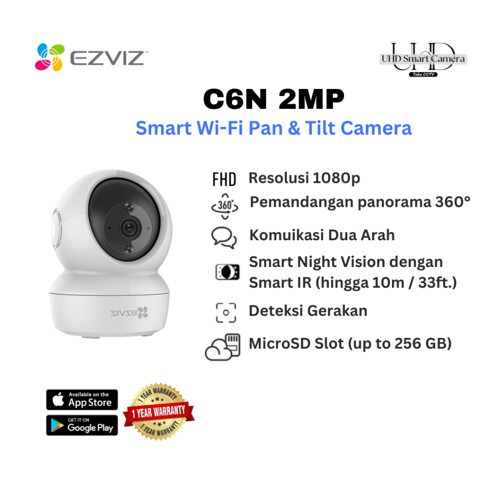 Ezviz - C6n 2mp Kamera Cctv Indoor Smart Night Vision