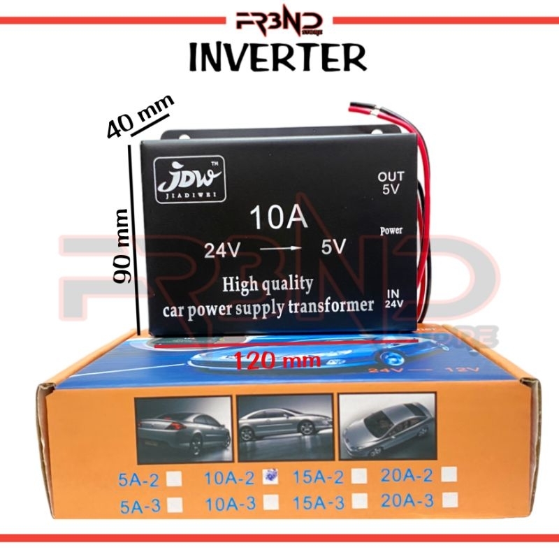 Step Down 10A DC 24V to 5V Car Power Supply Transformer Converter / Step Down 24V to 5V 10A