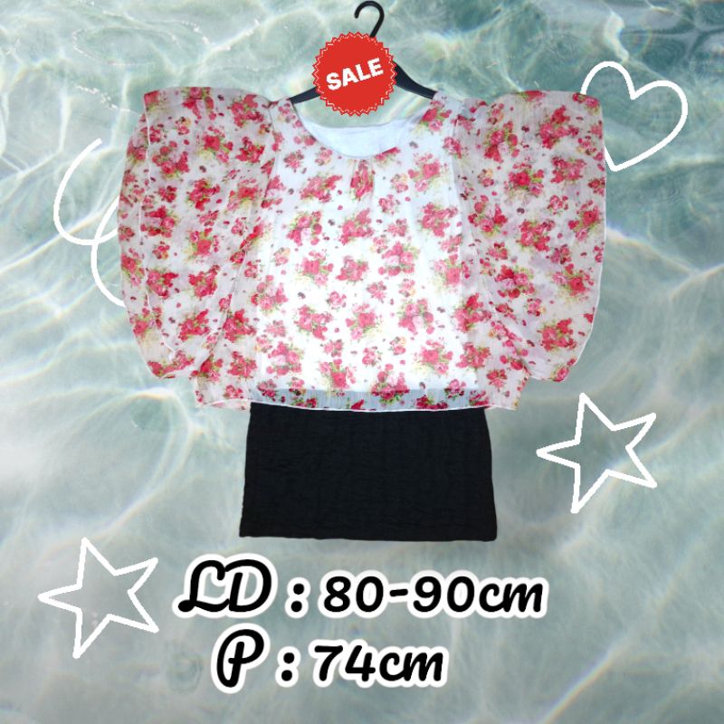 Dress kelelawar bunga