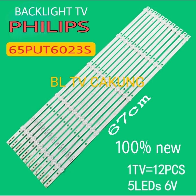 LAMPU LED BACKLIGHT BL TV PHILIPS 65PUT6023S 5LED