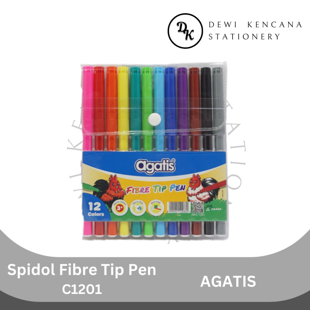 

Spidol Set 12 warna Agatis Fibre Tip Pen