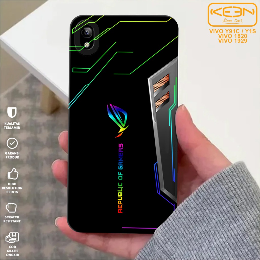 Case Hp Vivo Y91C/Vivo Y1S - Casing Hp Vivo Y91C/Vivo Y1S Motif ROG - Case Procamera - Softcase Hp V