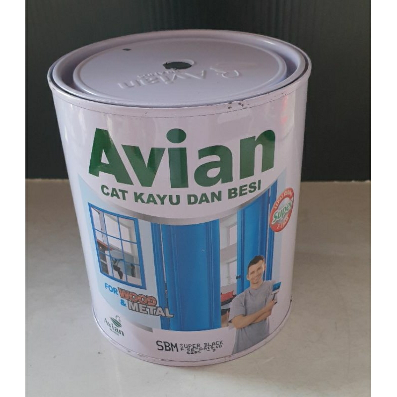 Cat kayu dan besi avian warna hitam dof dop