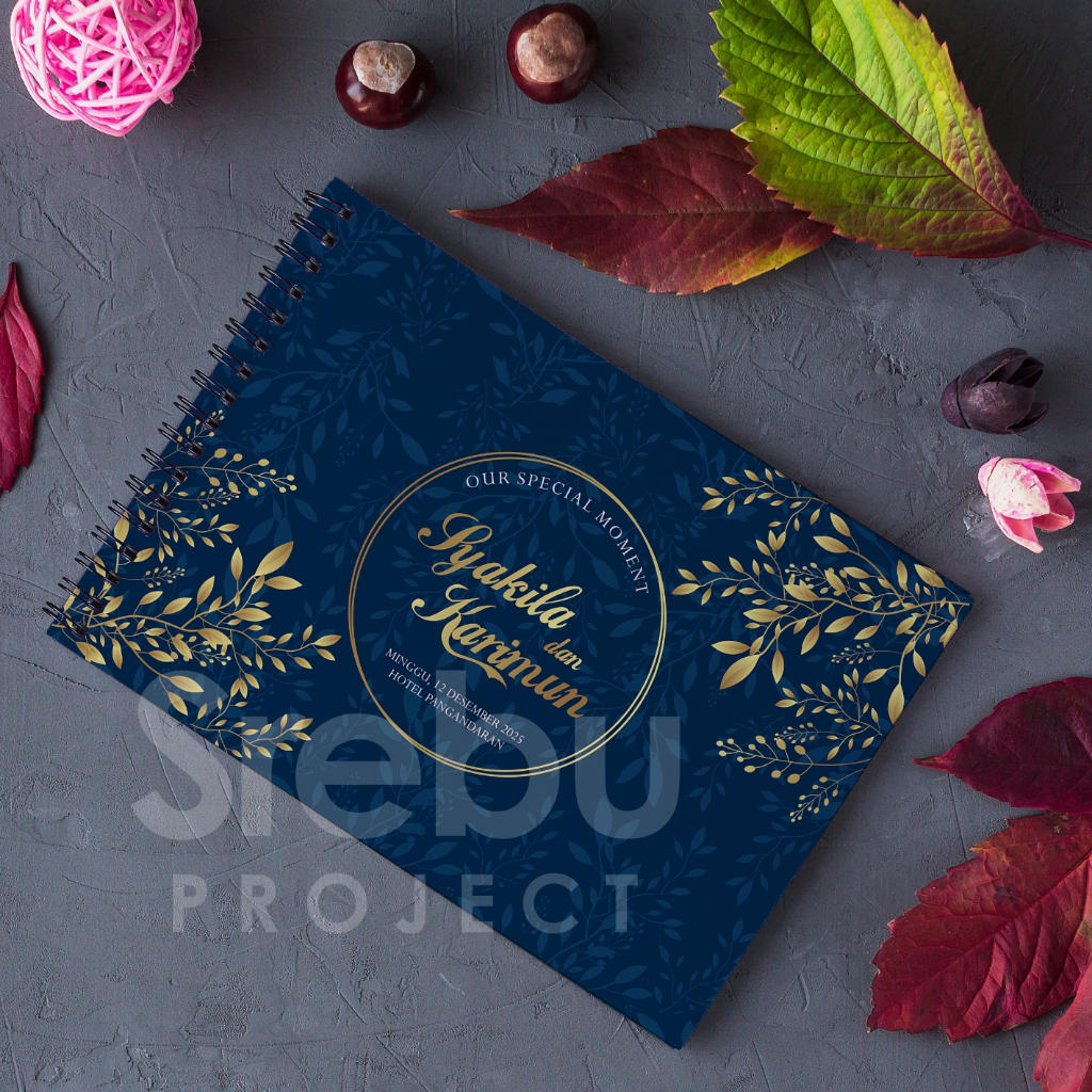 

(SR050) Buku Tamu Pernikahan Hardcover dan Softcover murah / Guest Book Isi 320 Tamu