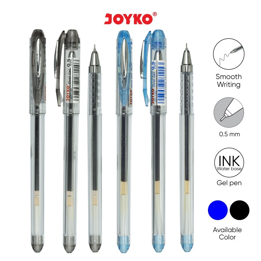 

Gel Pen Joyko GP-189 - Pulpen Gel Berkualitas, Ideal untuk Menulis dan Menggambar, Harga per Pcs