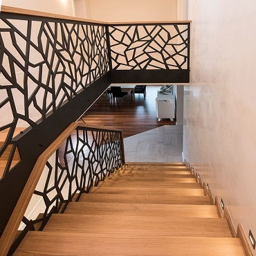 RAILING TANGGA MOTIF PLAT CUTTING MODERN HARGA PER METER