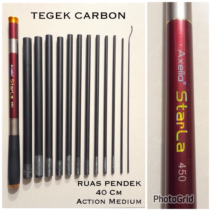 Tegek Carbon Ruas Pendek Axella Panjang 270-450 Action Medium