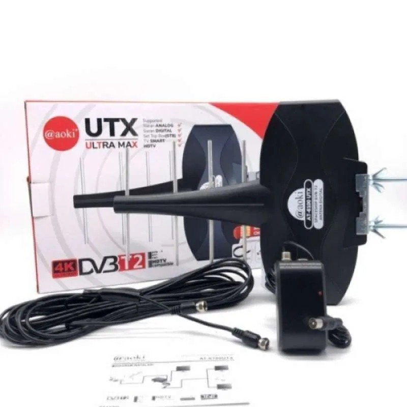 ANTENA DIGITAL AOKI AT-6200 OUTDOOR 4K HDTV TAHAN AIR DAN SINAR UV