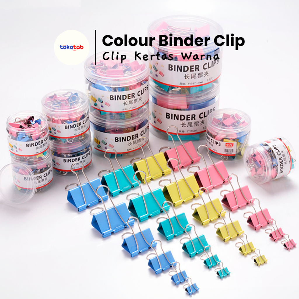 

Tokotab - Binder Clip Warna Penjepit Kertas Klip Paper Clip Folder Klip 32Mm 25Mm