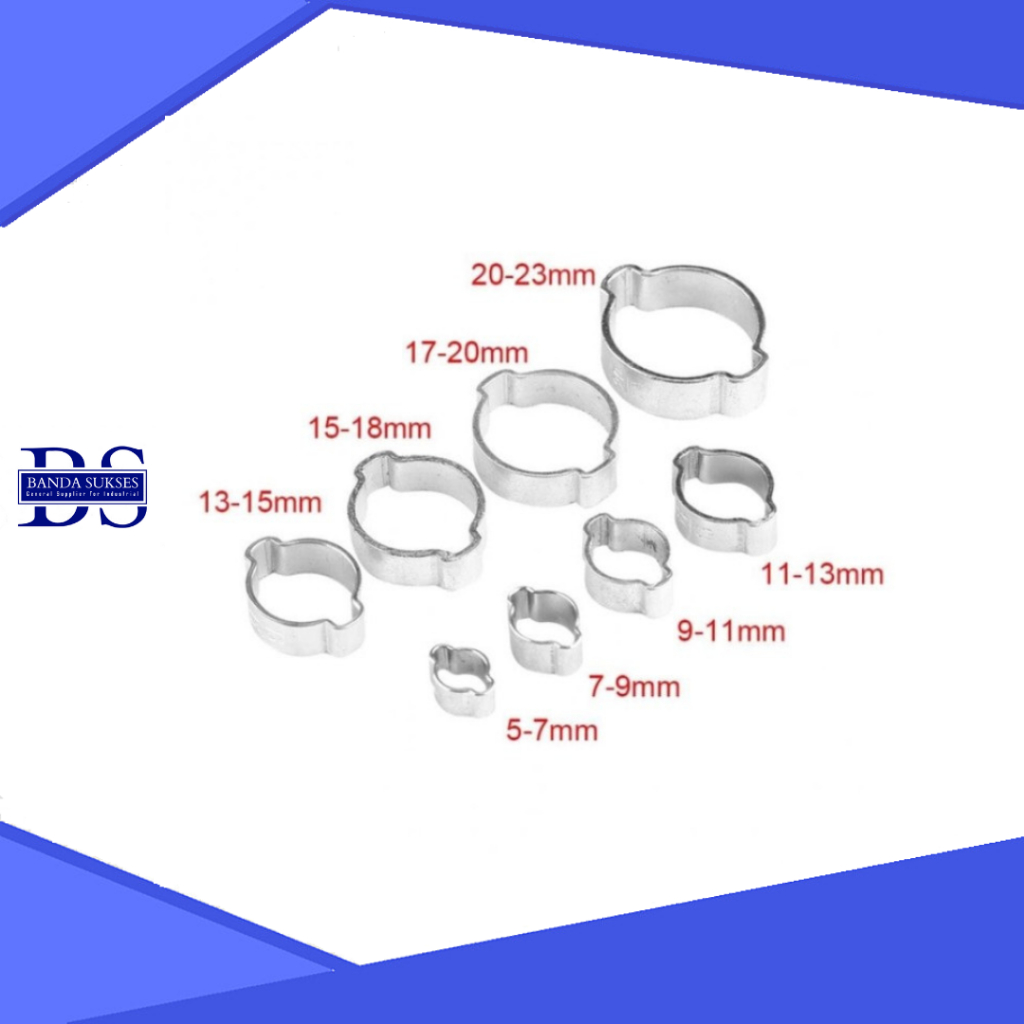 Oetiker Clip Double Ear Clamp Optical Clip 7 samapi 20 Klem Selang Hose Clamp Oetiker