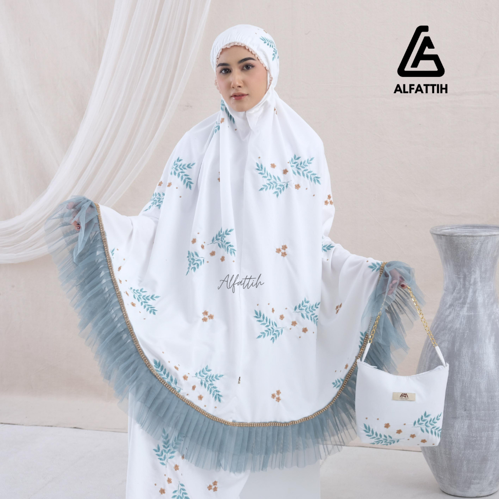 Mukena Dewasa Bordir Azzura katun Premium