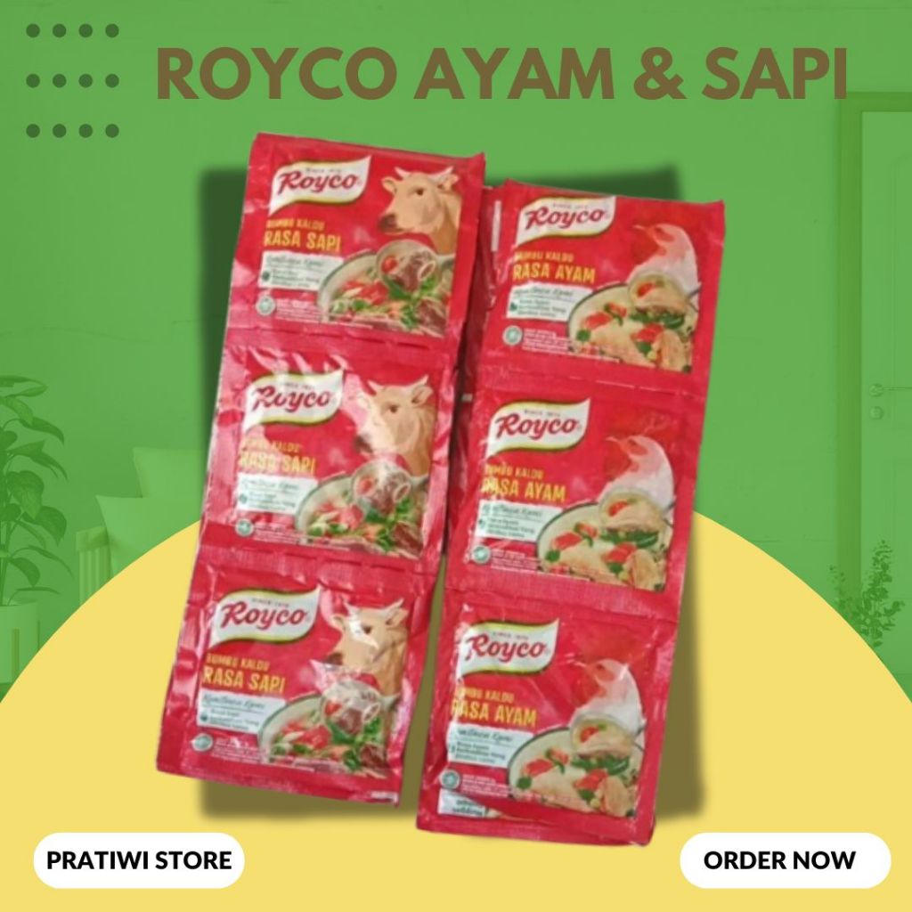 

Royco Kaldu Ayam & Sapi Sachet (isi 12pcs)