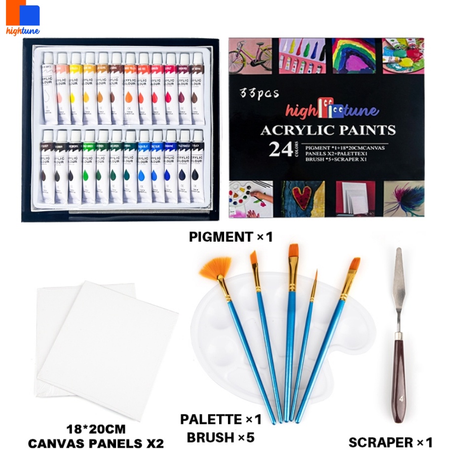 

Paling Keren Hightune Acrylic Paint Set Cat Akrilik Set 1224 Warna 1ml Lukis Kanvas Maries Acrylic DasarPrimer