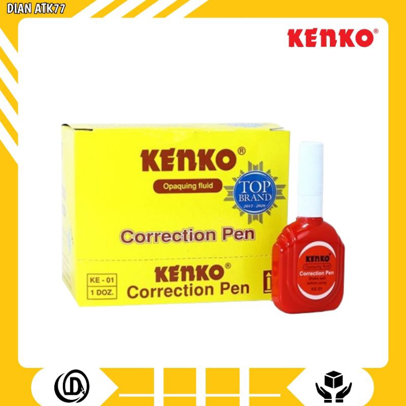 

Tipe-X Kenko KE-01 Correction Tipex / Correction Tipex Cair / Tipe X Kenko Merah 1 Lusin