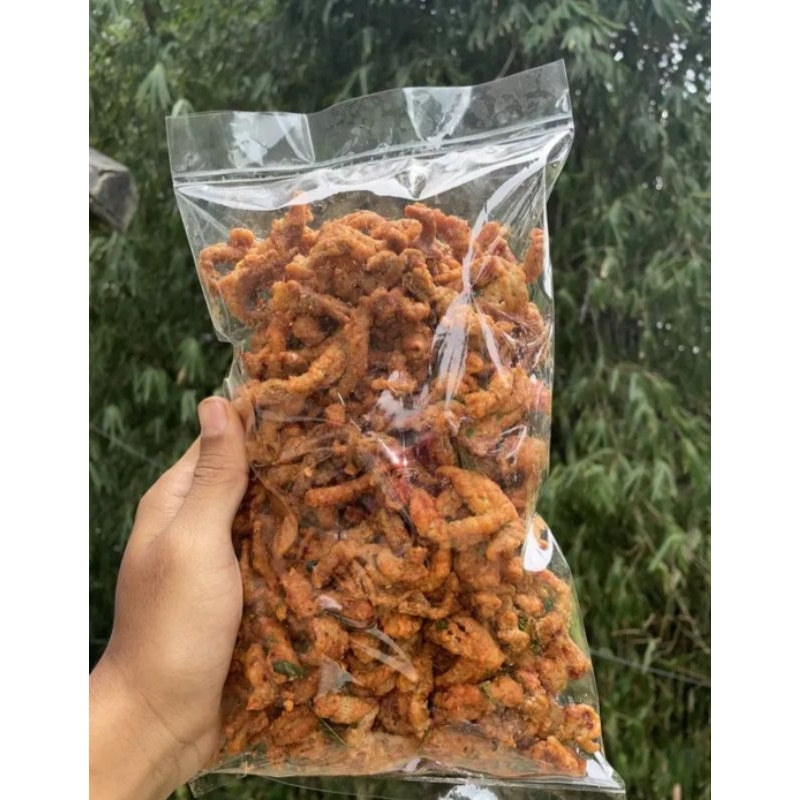 

usus krispi pedas daun jeruk 500 G dan 1kg