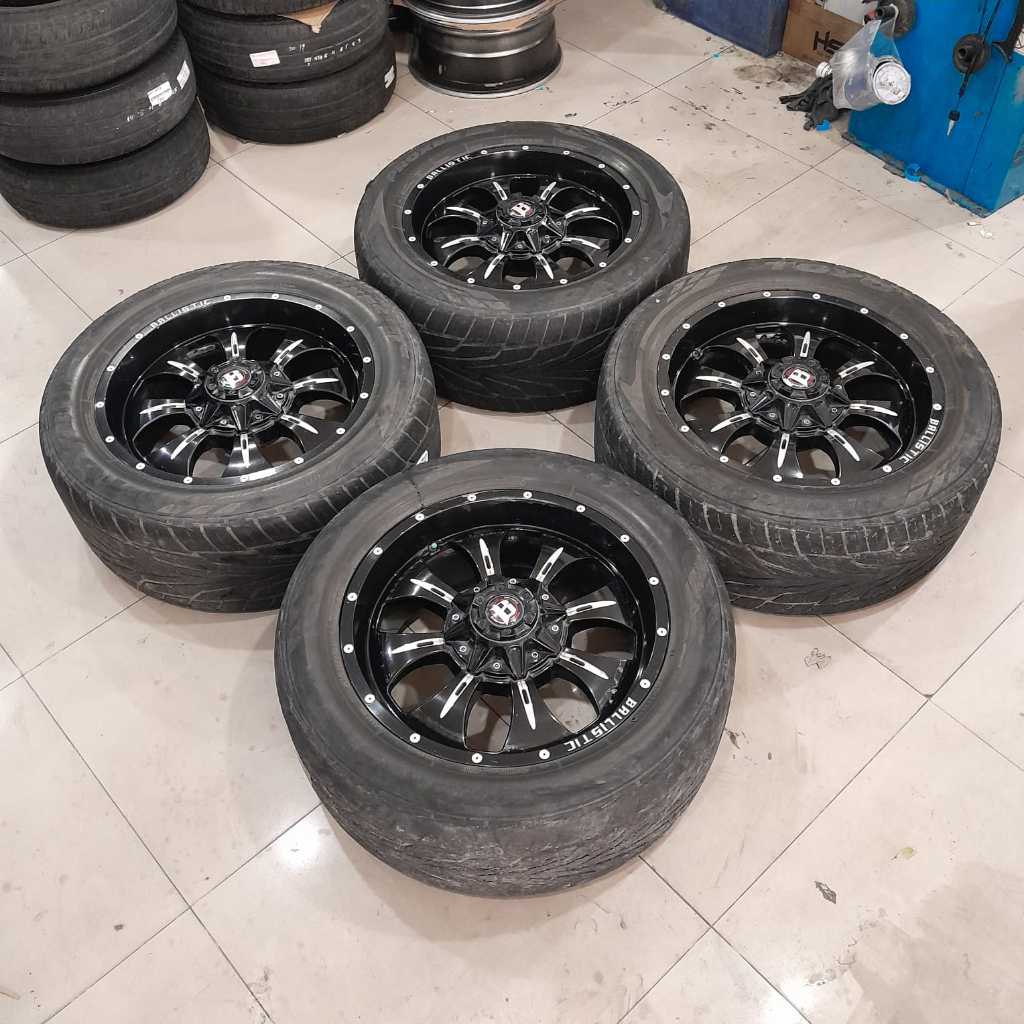 VELG MOBIL BEKAS RACING BALISTIK RING 20 OFF-ROAD R20 LOBANG 6 BUAT FORTUNER PAJERO HYLUX