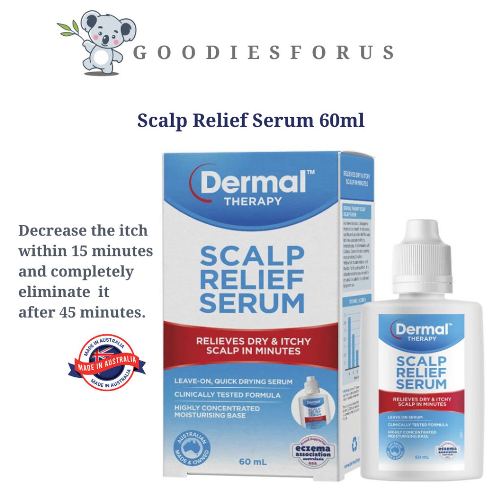 Dermal Therapy Scalp Relief Serum 60ml/Serum Kulit Kepala/Kulit Kepala Gatal