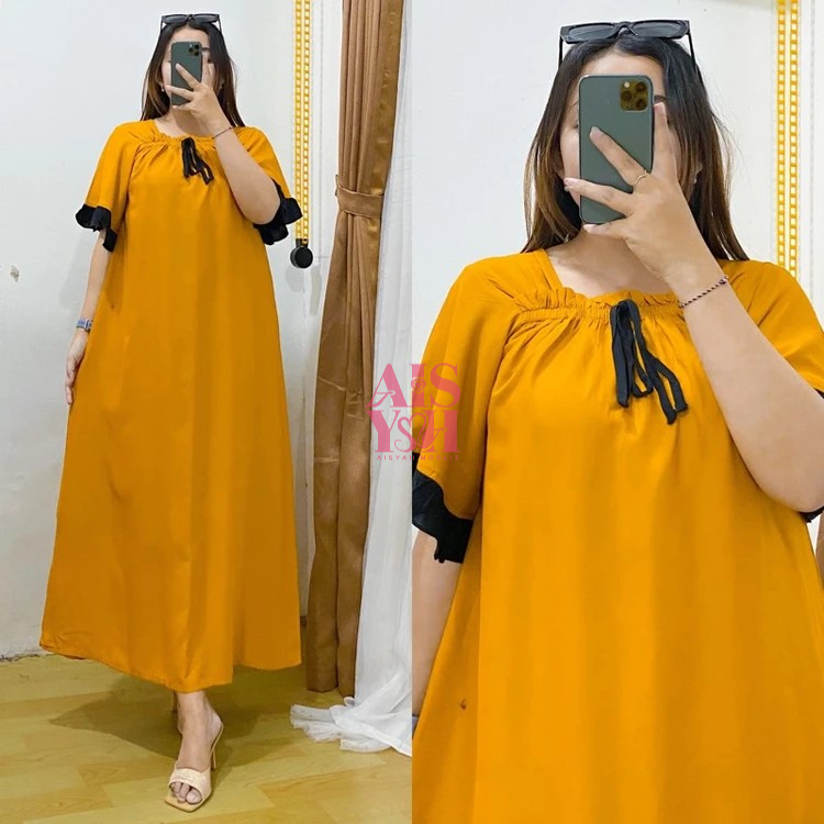 Daster Zara HomeDress / Dress Lalisa HomeDress Crinkle Airflow