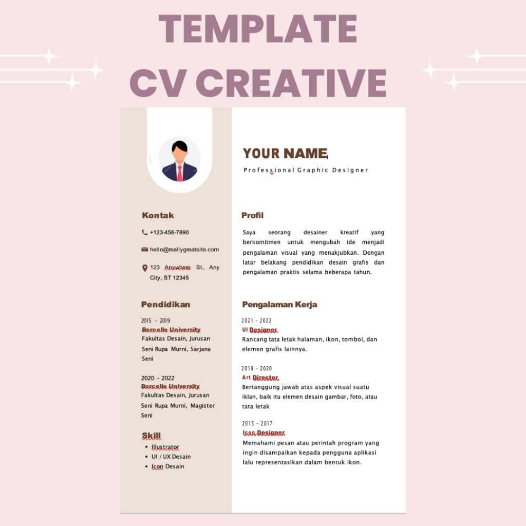 TEMPLATE CV CREATIVE | CV KREATIF