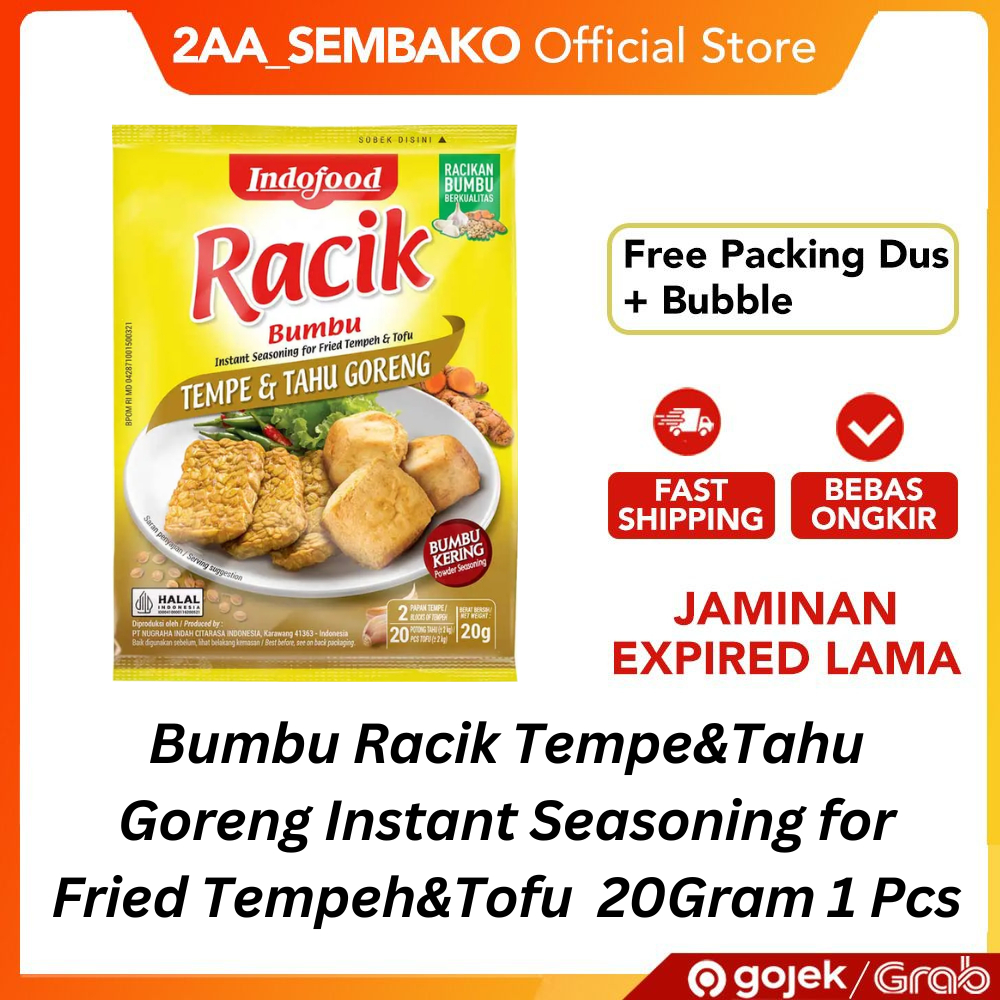

Bumbu Racik Tempe & Tahu Goreng Instant Seasoning for Fried Tempeh & Tofu 20 Gram 1 Pcs