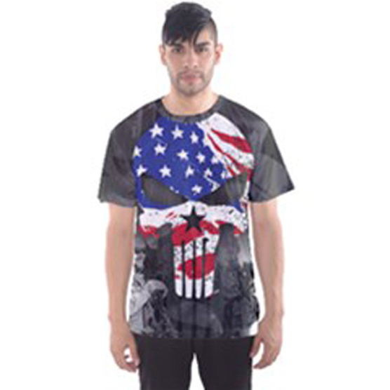 Kaos Punisher Tshirt Bahan Polyester Jersey | Casual T-SHIRT Size S M L XL XXL 3XL 4XL | PO 3 HARI
