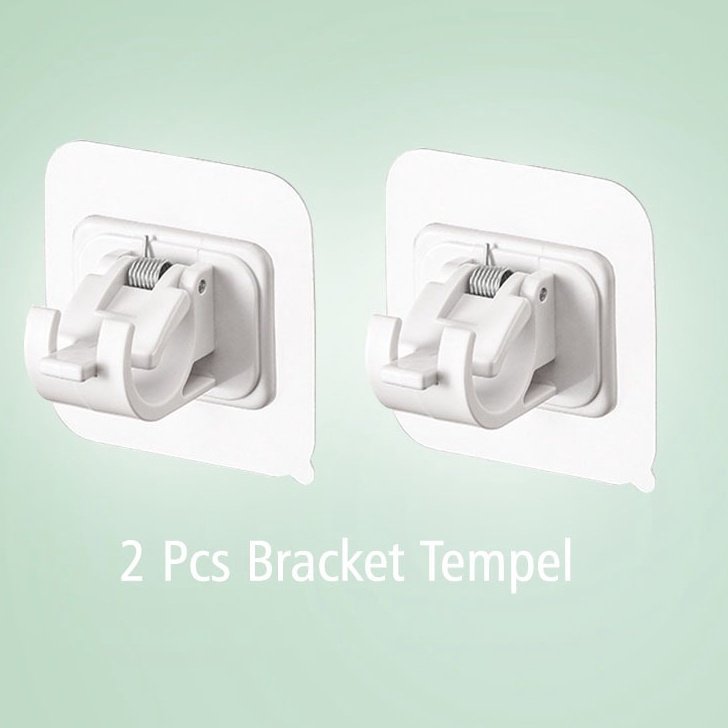 Cantolan Tiang Gorden Bracket Tempel Sepasang 2pcs untuk Tiang Fleksibel Gorden Dapur