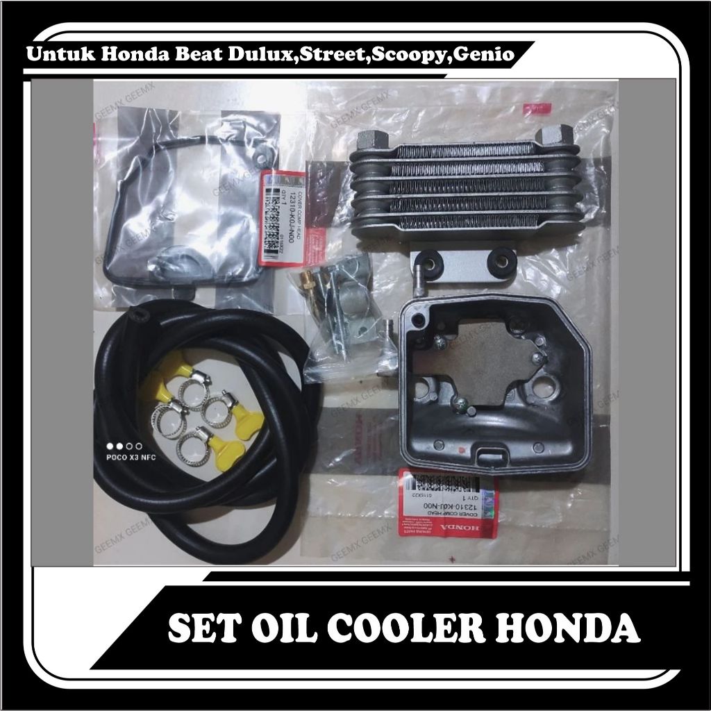 Paket Set Oil Cooler Pendingin Oli Honda Beat Dulux Street Scoopy Genio