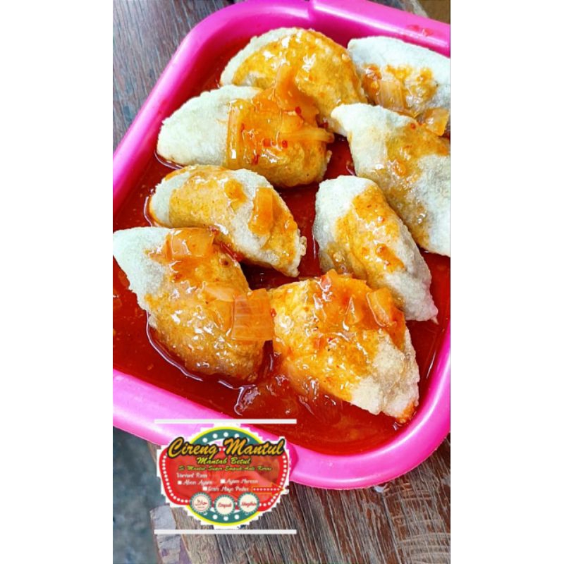 

cireng saus padang / cireng kuah saus padang dari cireng mantul