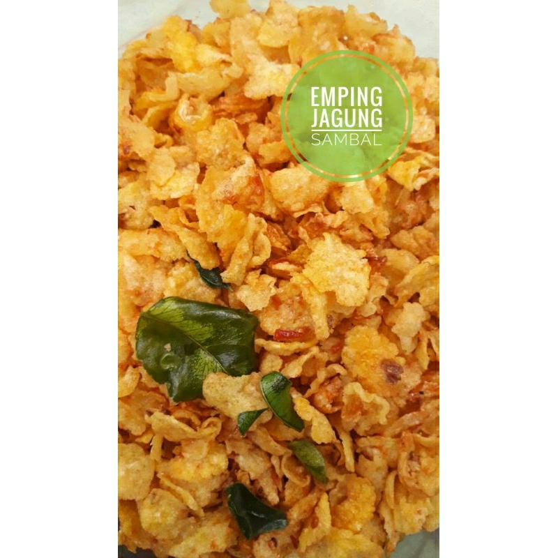 

Krupuk Emping Jagung Rasa Sambel Balado Pedas Manis Snack Curah Murah