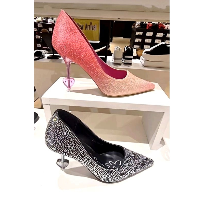 Gosh Elena 306 Heels Pump 38 Disc Black Fuscia Sepatu Pesta Blink Cantik