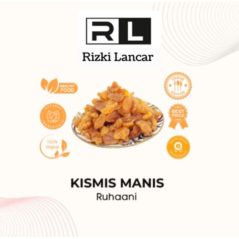 

Kismis Manis Golden Raisins RUHANI 1Kg.