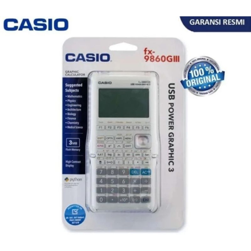 

CASIO FX 9860GII SD sudah Discontiued. Saat ini Ready Type terbarunya Casio FX 9860 GIII ( seperti Gambar)Garansi Resmi Casio 1 Tahun