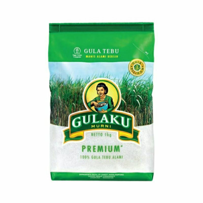 

#MAU# Gulaku Gula Pasir Putih 1kg Gula Premium Tebu Asli Alami Hijau Gulo