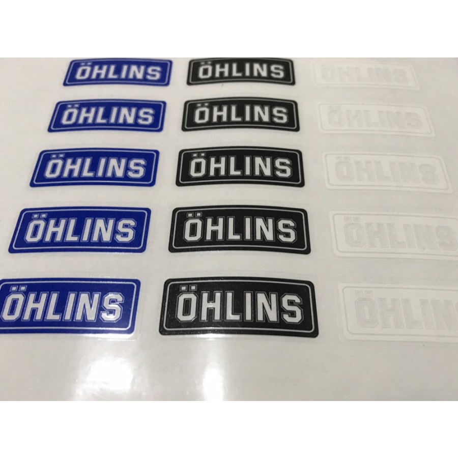 Sticker Ohlins kecil untuk shock depan & stabilizer