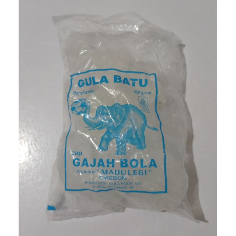 GULA BATU KRISTAR CAP GAJAH BOLA ASLI 500 GRAM