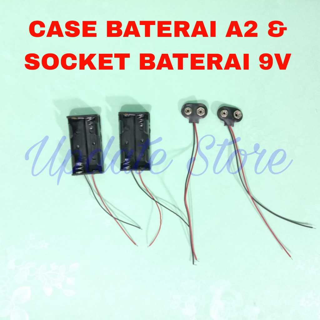 Case Baterai A2 dan Socket Baterai 9V