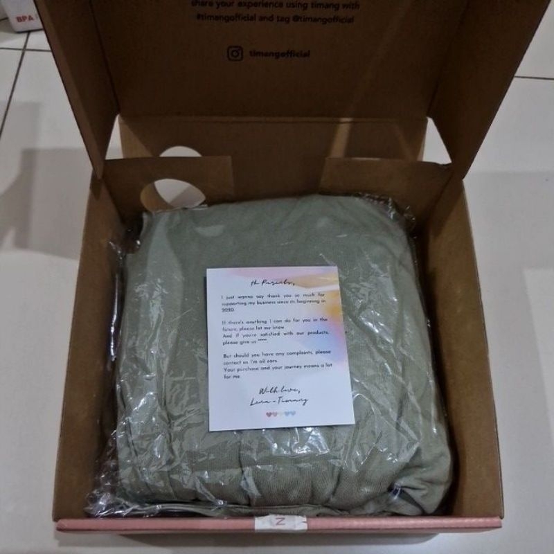 preloved timang instant wrap gendongan bayi ergonomis mshape premium warna tea