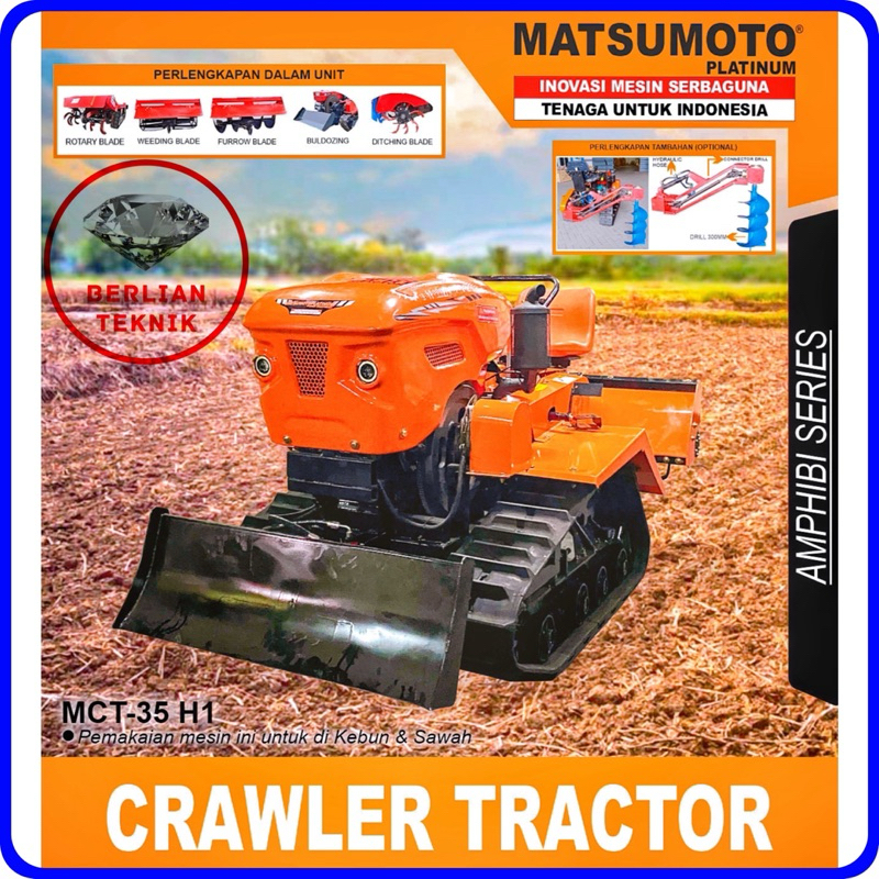 Crawler Tractor Cultivator Traktor Matsumoto MCT 35 H1