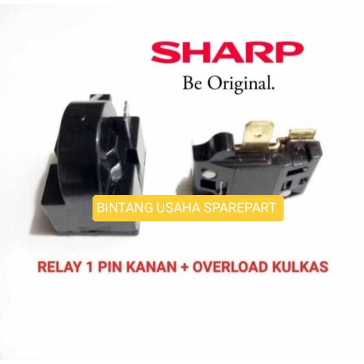 [ Set Relay ] Relay Overload Kulkas SHARP Freezer Box GEA Pin 1