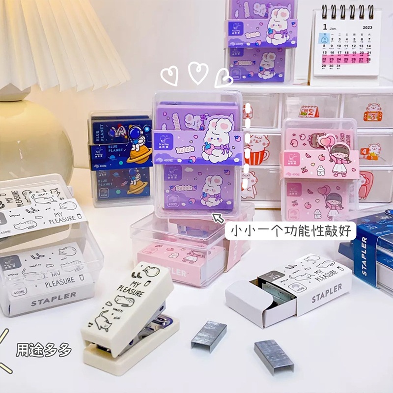 

Mini Stapler / Mini Staples / Hekter / Stapler + Isi Stapler / Cute Series / Stationer Kit