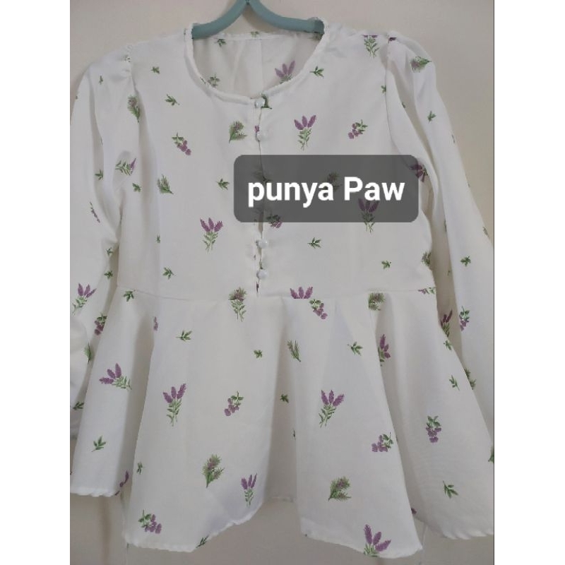 Blouse Korea Style - Blouse Motif Bunga Floral