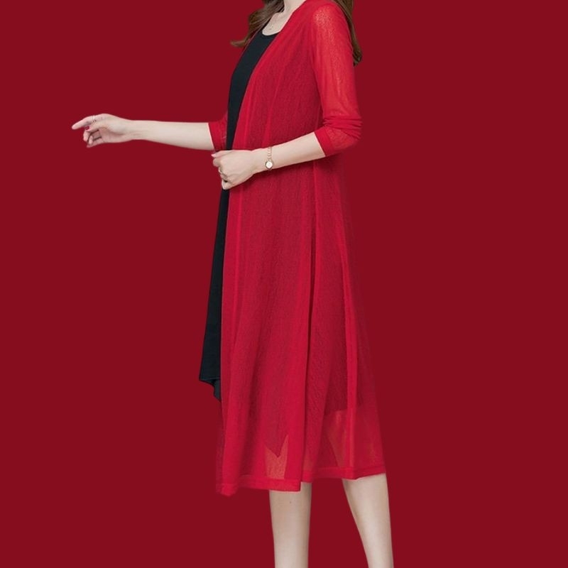 Rose‎ outer‎ cardigan‎ panjang ceruty babbydoll /‎ outer‎ panjang ceruty babbydoll/‎ cardigan kondan