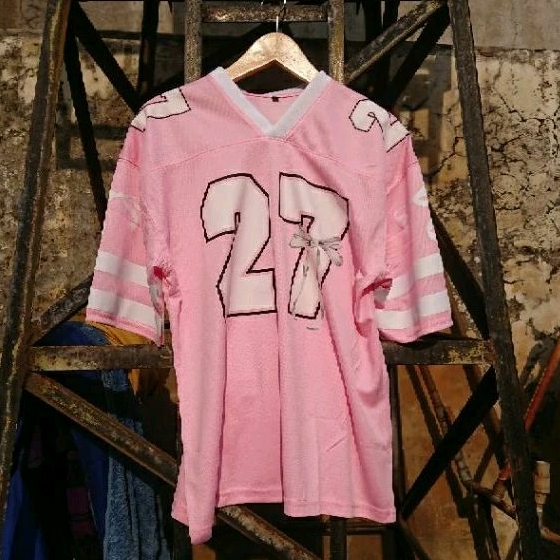 JERSEY COQUETTE CUSTOM JERSEY COQUETTE PINK GIRLS JERSEY COQUETTE PINK JERSEY COQUETTE  RIBBON KORE 