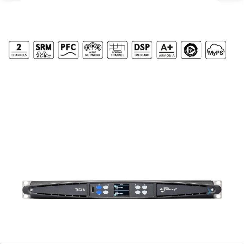 POWERSOFT T602A | POWERSOFT T-602A | POWERSOFT T602 A | POWERSOFT T-602 A Power Amplifier with DSP O