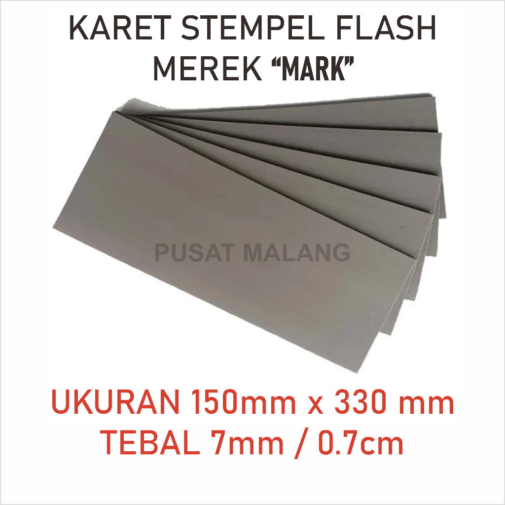 

KARET STEMPEL FLASH "MARK" KUALITAS PREMIUM WARNA ABU-ABU